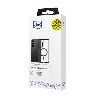 Kép 3/5 - 3mk Satin Armor MagCase átlátszó, TPU és PC anyagú telefontok Samsung Galaxy S23+