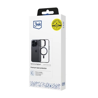 Kép 3/4 - 3mk Satin Armor MagCase átlátszó, TPU és PC anyagú telefontok Apple iPhone 13 Pro Max
