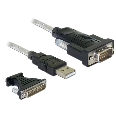 DeLock Adapter USB 2.0 > 1x Serial DB9 + Adapter DB25