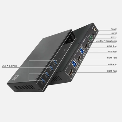 Kép 3/11 - ACT AC7912 2-Port HDMI 4K@60Hz KVM Switch USB 3.2 Gen1 (USB 3.0)