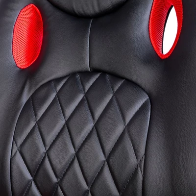 Kép 2/5 - Delight BMD1116RD Gaming Chair fekete/piros