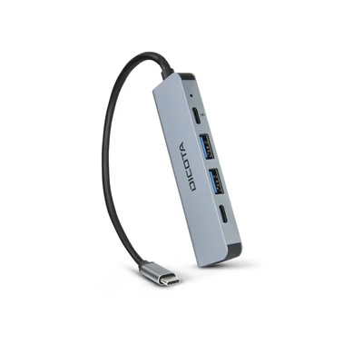 Kép 3/6 - Dicota USB-C 5-in-1 Video Hub 4K PD 100W Silver
