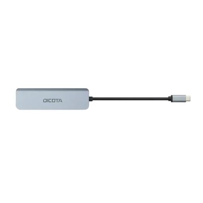 Kép 4/6 - Dicota USB-C 5-in-1 Video Hub 4K PD 100W Silver