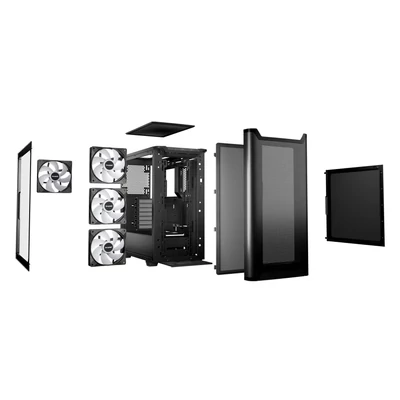 Kép 4/8 - Be quiet! Pure Base 501 DX Tempered Glass Black
