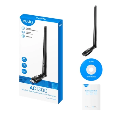 Kép 2/2 - Cudy WU1400 AC1300 High Gain USB Wi-Fi Adapter