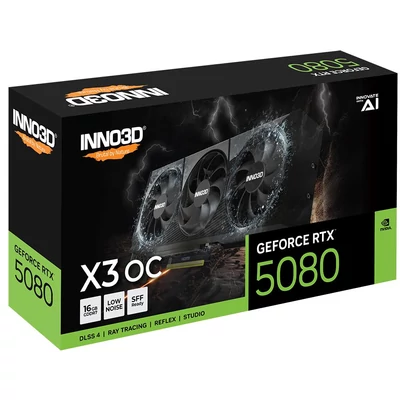 Kép 3/3 - Inno3D GeForce RTX5080 16GB GDDR7 X3 OC