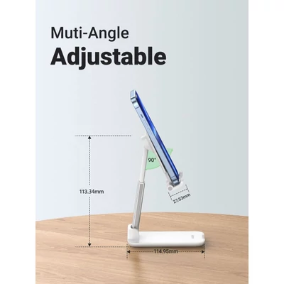 Kép 3/5 - UGREEN Foldable Multi-Angle Phone Desktop Stand Silver