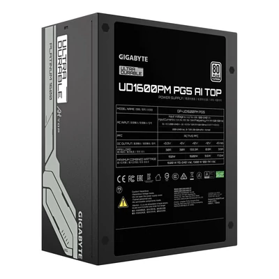 Kép 4/7 - Gigabyte 1300W 80+ Platinum UD1600PM PG5 AI TOP