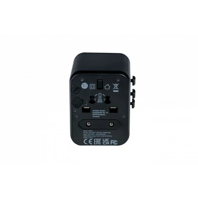 Kép 5/11 - Verbatim Universal Travel Adapter UTA-03 Plug with USB-C PD & QC, 2 x USB-C & 2 x USB-A ports