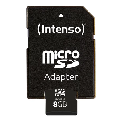 Kép 4/4 - Intenso 8GB microSD Class 10 adapterrel
