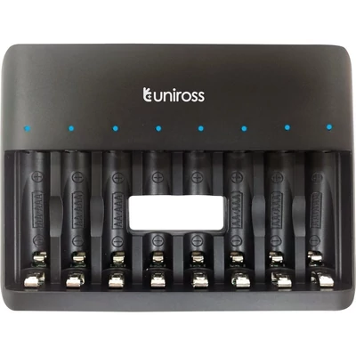 Kép 2/2 - Uniross 8-Bay Rapid AA/AAA akku gyorstöltő