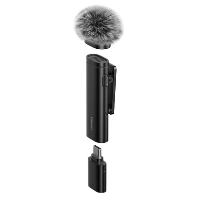 Kép 4/4 - Ulanzi WM-10 Wireless Clip-on Microphone for Smartphone or Tablet Black