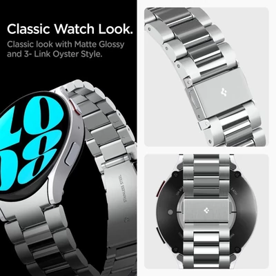 Kép 4/6 - Spigen Modern Fit 316L Band Samsung Galaxy Watch6 44m Silver
