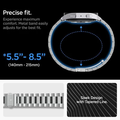Kép 5/6 - Spigen Modern Fit 316L Band Samsung Galaxy Watch6 44m Silver