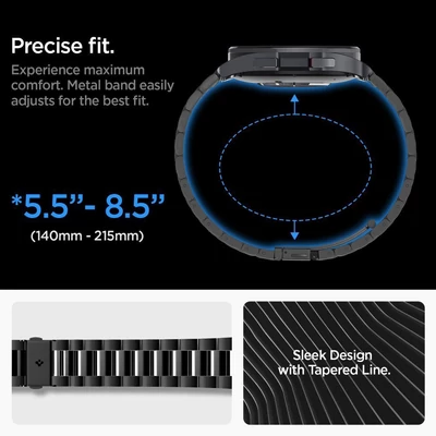 Kép 2/5 - Spigen Modern Fit 316L Band Samsung Galaxy Watch6 Classic 47mm Black