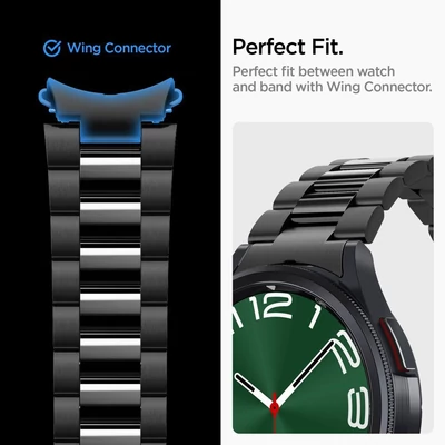 Kép 3/5 - Spigen Modern Fit 316L Band Samsung Galaxy Watch6 Classic 47mm Black