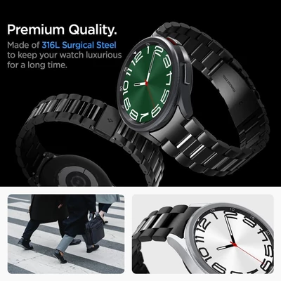 Kép 4/5 - Spigen Modern Fit 316L Band Samsung Galaxy Watch6 Classic 47mm Black