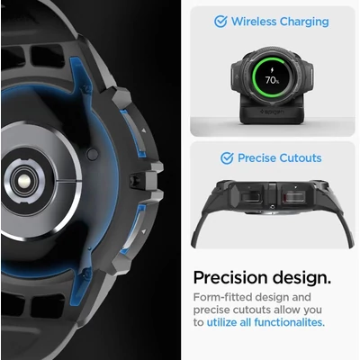 Kép 17/17 - Spigen Rugged Armor Pro for Samsung Galaxy Watch6 Classic 47mm Black