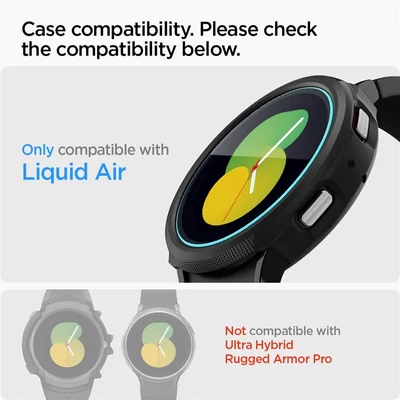 Kép 3/5 - Spigen Glass EZ Fit 2 Pack - Samsung Galaxy Watch5/4 44mm
