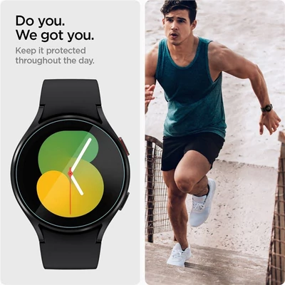 Kép 4/5 - Spigen Glass EZ Fit 2 Pack - Samsung Galaxy Watch5/4 44mm