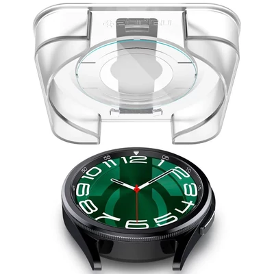 Kép 4/11 - Spigen Glass tR EZ Fit 2 Pack for Samsung Galaxy Watch6 Classic 47mm