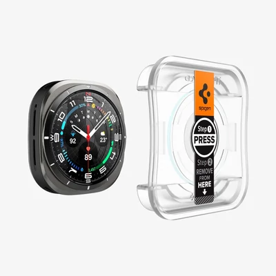 Kép 2/5 - Spigen Glass tR EZ Fit 2 Pack Samsung Galaxy Watch Ultra Transparency
