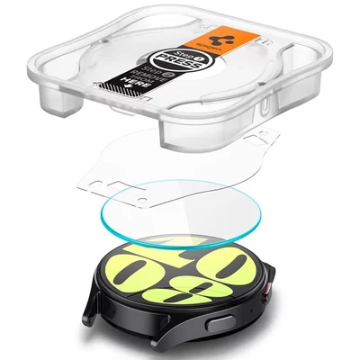 Kép 5/9 - Spigen Glass tR EZ Fit Samsung Galaxy Watch7 (40mm) 2 pack Transparency