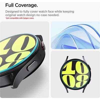 Kép 7/9 - Spigen Glass tR EZ Fit Samsung Galaxy Watch7 (40mm) 2 pack Transparency