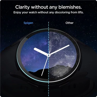 Kép 9/9 - Spigen Glass tR EZ Fit Samsung Galaxy Watch7 (40mm) 2 pack Transparency
