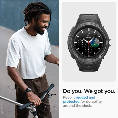 Kép 3/5 - Spigen Rugged Armor Pro, black - Samsung Galaxy Watch5 Pro 45mm