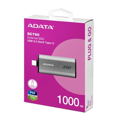 Kép 7/7 - A-Data 1TB USB3.2 SC750 Titan Black