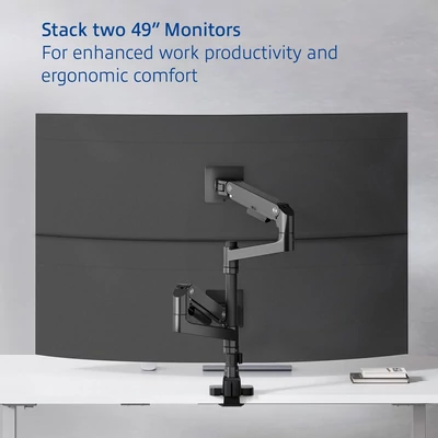 Kép 2/17 - ACT AC8343 Dual Monitor Arm Office Premium with Gas Spring Pole Mounted