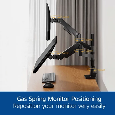 Kép 3/17 - ACT AC8343 Dual Monitor Arm Office Premium with Gas Spring Pole Mounted
