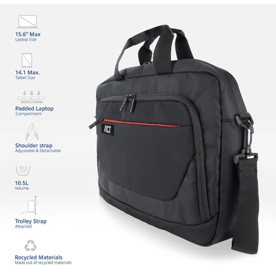 Kép 2/9 - ACT AC8570 Suburb shoulder bag for laptops up to 15,6" Black