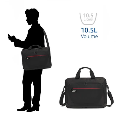 Kép 5/9 - ACT AC8570 Suburb shoulder bag for laptops up to 15,6" Black
