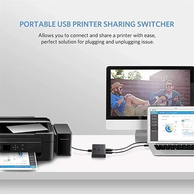Kép 2/7 - UGREEN USB2.0 Sharing Switch 2x1 Black