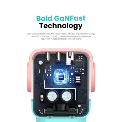 Kép 4/4 - UGREEN Uni Charger 65W Pink/Blue
