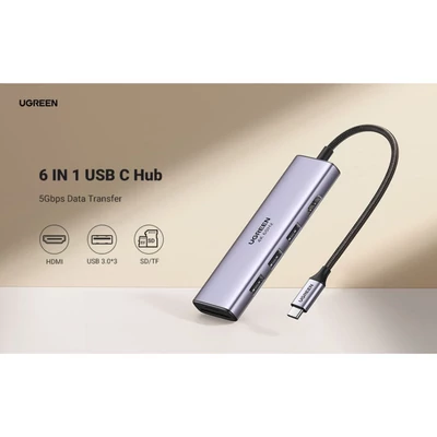 Kép 2/3 - UGREEN USB C Hub 4K at 60Hz USB-C Adapter