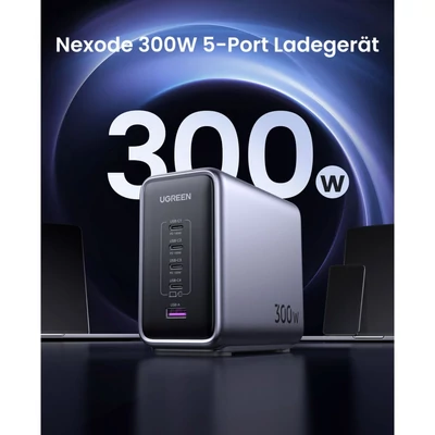 Kép 2/3 - UGREEN Nexode 300W 5-Port PD GaN Fast Charger