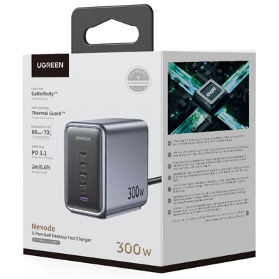 Kép 3/3 - UGREEN Nexode 300W 5-Port PD GaN Fast Charger
