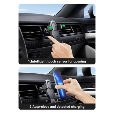 Kép 4/4 - UGREEN Qi Wireless Car Charger 15W Black