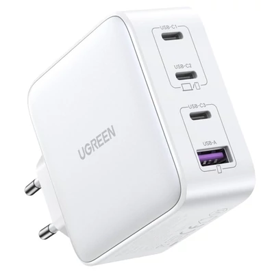 Kép 2/5 - UGREEN USB-A+3xUSB-C 100W GaN Tech Fast Wall Charger EU White