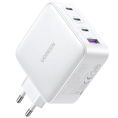 Kép 3/5 - UGREEN USB-A+3xUSB-C 100W GaN Tech Fast Wall Charger EU White