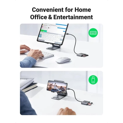 Kép 4/4 - UGREEN USB-C to SD/TF + USB2.0 Memory Card Reader Black