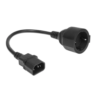 Kép 3/5 - ACT AK5250 Powercord C14 IEC - CEE 0,2m Black