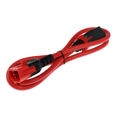 Kép 4/5 - ACT AK5513 Powercord C13 IEC Lock+ - C14 IEC Lock Dual Locking 1,5m Black/Red