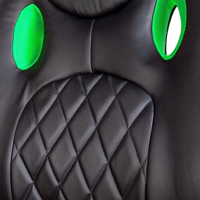 Kép 2/5 - Delight BMD1116GR Gaming Chair Black/Green