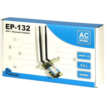 Kép 5/6 - Inter-Tech EP-132 PCIe Adapter with WiFi 5 and Bluetooth 4.2