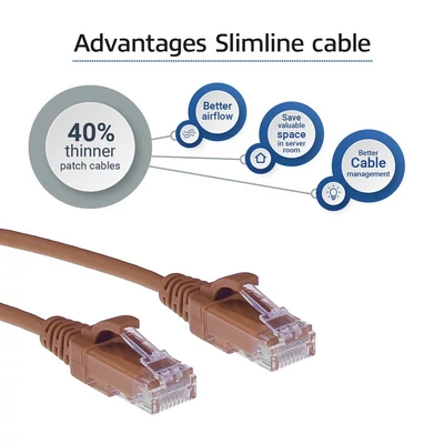 Kép 5/7 - ACT CAT6 U-UTP Patch Cable 2m Brown