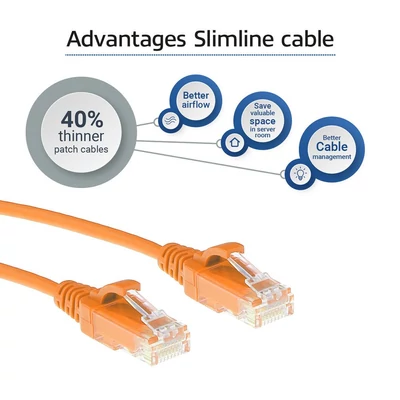 Kép 5/7 - ACT CAT6 U-UTP Patch Cable 2m Orange